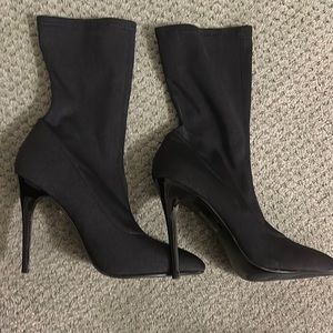 Stiletto sock boots- like-new condition!